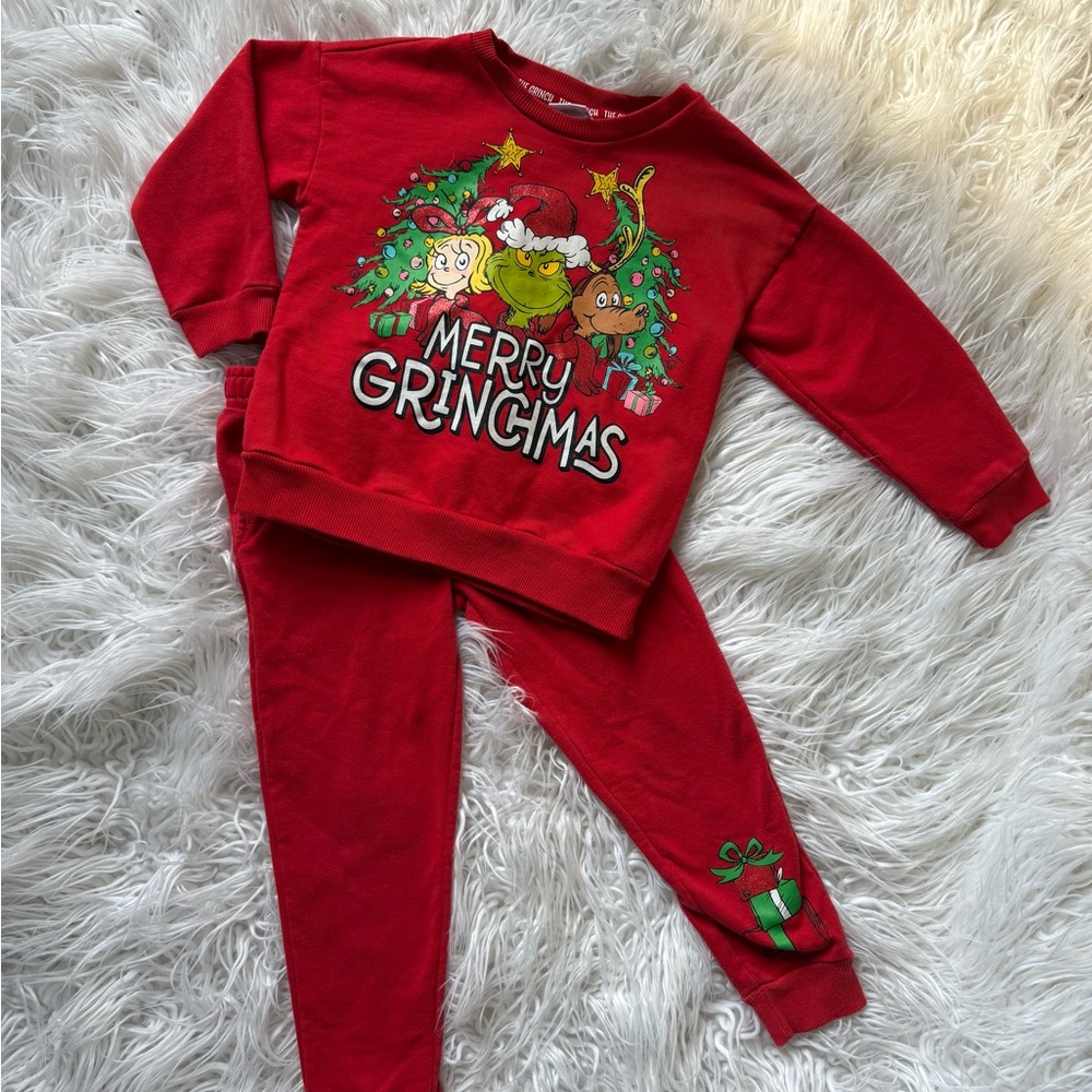 Red Kids Pajamas with Festive Print